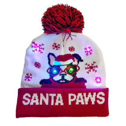 LED Christmas Knitted Beanie