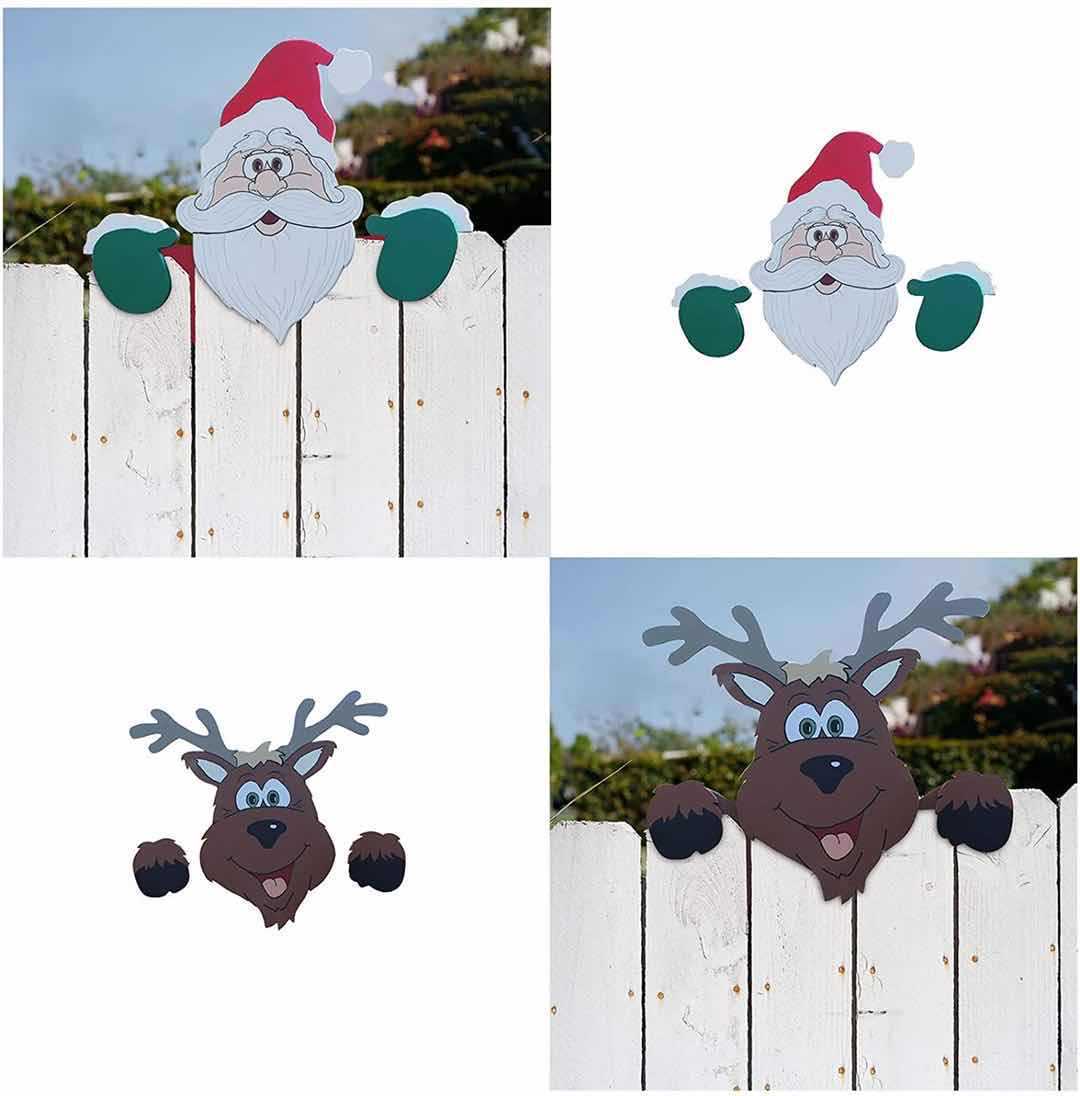 Christmas Themed Garden Fence Top Decoration